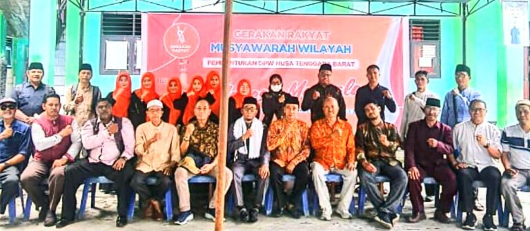 Putusan Muswil “Gerakan Rakyat NTB, Mustakim Patawari jadi Ketua Umum Didampingi Hj Enok Muthia